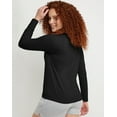 thumbnail image 3 of Hanes Originals Women's Tri-Blend Long-Sleeve T-Shirt Black L, 3 of 4