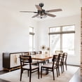 thumbnail image 6 of Parrot Uncle 52" Rustic Black Caged Ceiling Fan with Lights and Remote Control, Glass Shade Chandelier Ceiling Fan, 6 of 11