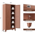 thumbnail image 3 of 71''Metal Cabinet with 4 Adjustable Shelves,5-Tier Pantry Storage Cabinet,Kitchen Pantry Cabinet for Living Room,Dining Room, Antique Copper, 3 of 16