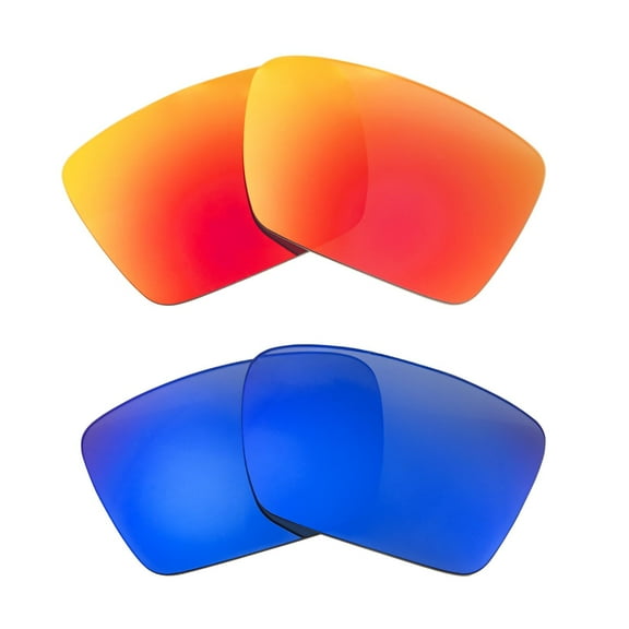 Walleva Polarized Fire Red   Ice Blue Replacement Lenses For Costa Del Mar Rincon Sunglasses