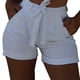 thumbnail image 1 of Pantalones cortos de mezclilla para mujer Pantalones cortos ajustados Pantalones calientes de cintura alta Elástico lavado, Blanco, M Kearding AP1049-02B, 1 of 7