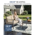 thumbnail image 3 of AECOJOY Aluminum Outdoor Furniture Set, 7 Pieces Metal Patio Furniture on sale Outdoor Couch Patio Conversation Set - Beige, 3 of 9