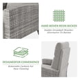 thumbnail image 4 of Fauteuil Inclinable de Patio Réglable à 150° - Chaise Longue d'Extérieur en Osier Rotin avec Table d'Appoint Relevable Prolongée, Coussin Amovible, Résistant aux Intempéries, pour Jardin, Piscine, Terrasse, 4 of 8