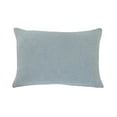thumbnail image 3 of LR Home Ox Bay Blue/White Bordered All-Natural Cotton Pillow Cover, 3 of 8