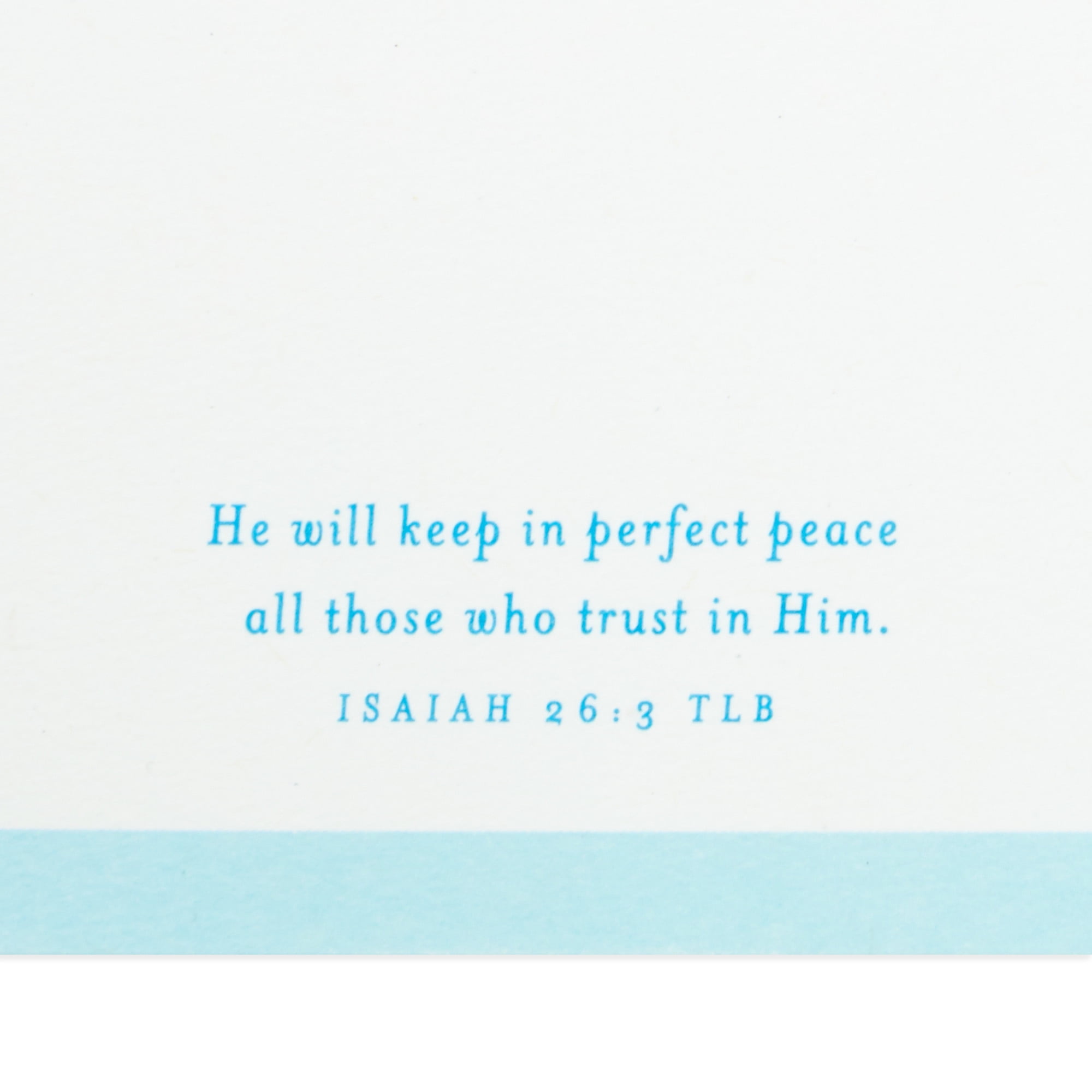 DaySpring Religious Sympathy Card (His Perfect Peace and Love)