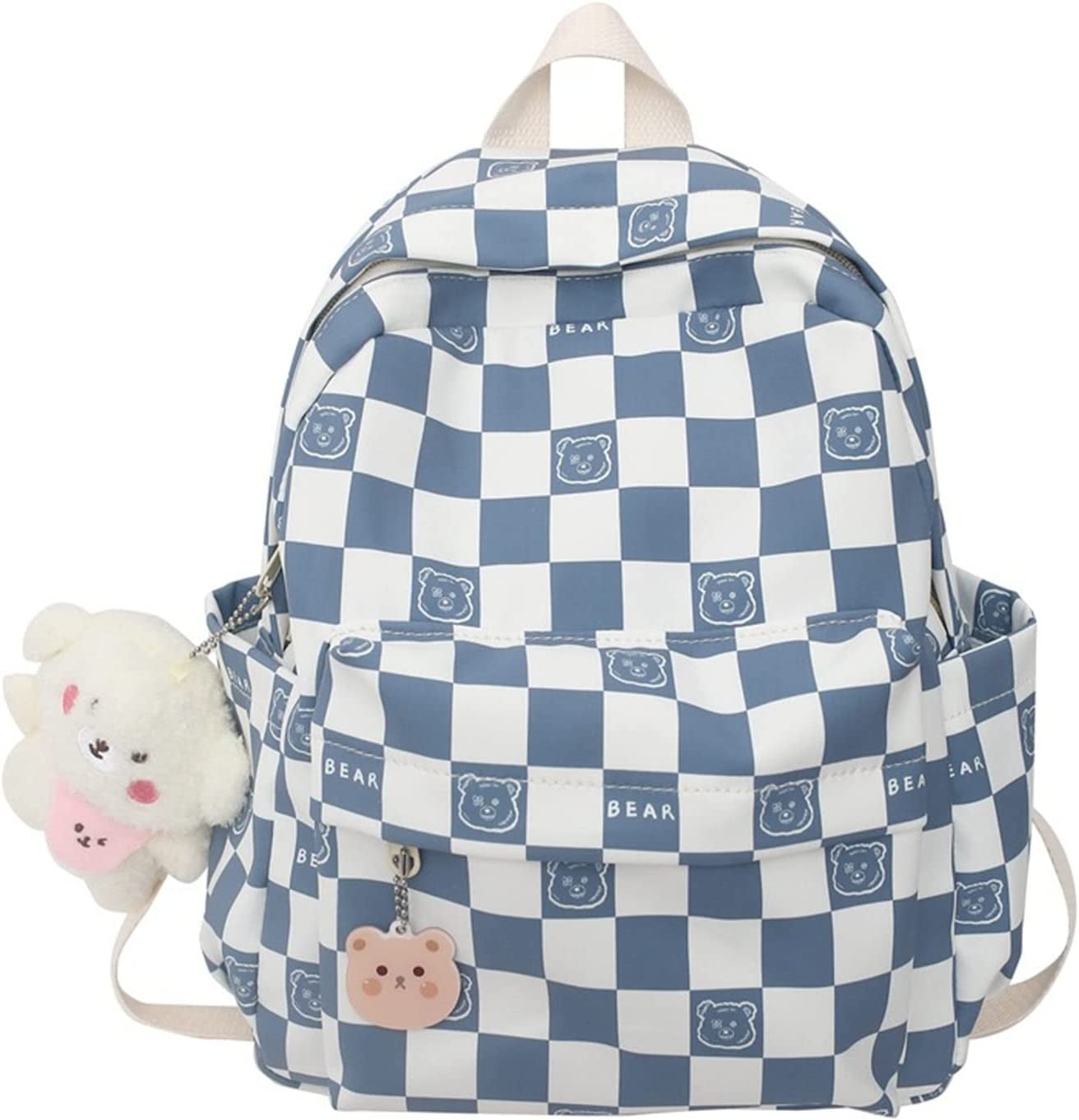  MININAI Cute Checkered Backpack Fit 15.6 Inch Laptop  Checkerboard Light Academia Aesthetic Kawaii Preppy Y2k Backpack (Blue,One  Size) : Electronics