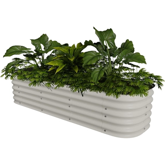 17" Tall, 6 In 1 Modular Galvanized Metal Raised Garden Bed