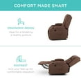 thumbnail image 6 of Best Choice Products Electric Power Lift Linen Recliner Massage Chair Furniture w/ USB Port, Heat, Cupholders - Brown, 6 of 8