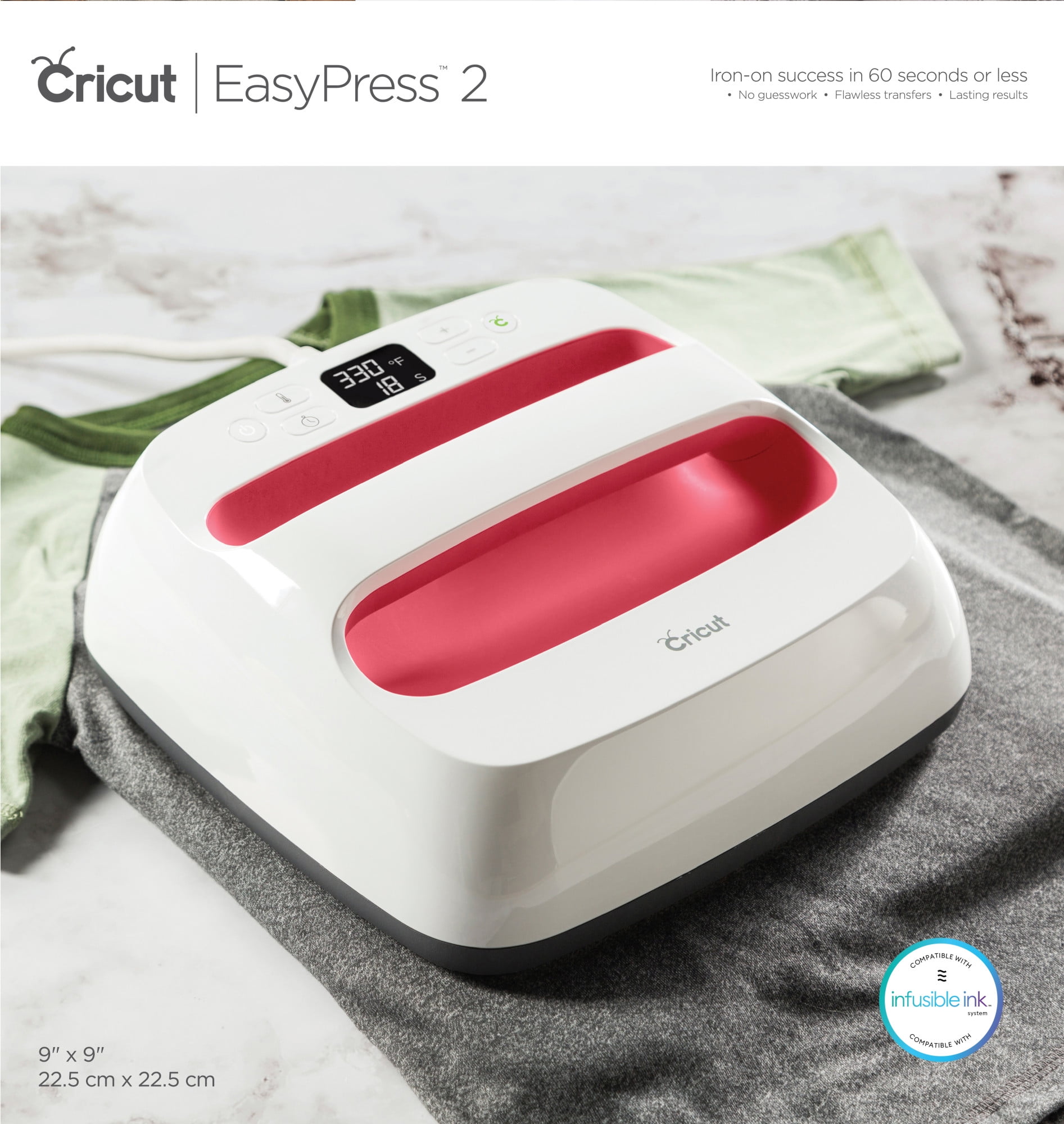 Cricut EasyPress 2 | Raspberry | 9 x 9
