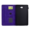 thumbnail image 4 of Embossed Folio Flip Smart Case for Samsung Galaxy Tab A 10.1" 2016 SM-T580/SM-T585, Premium PU Leather Kickstand Card Slots Magnetic Auto Sleep / Wake with Pen Slot Case for Tab A 10.1" 2016, Purple, 4 of 5