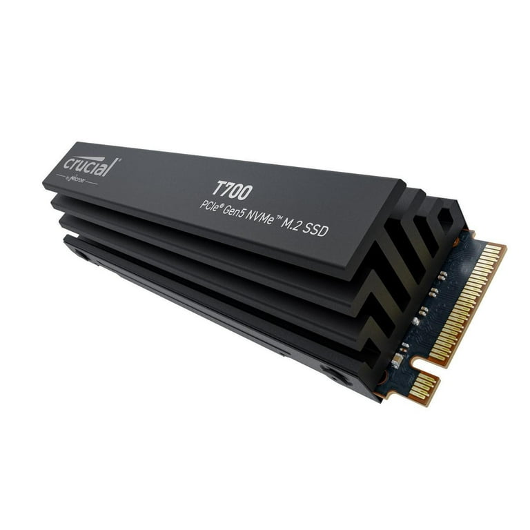 Crucial T700 4TB Gen5 NVMe M.2 SSD with heatsink - Up to 12,400 MB/s -  DirectStorage Enabled - CT4000T700SSD5 - Gaming, Photography, Video Editing  