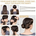 thumbnail image 4 of U Shaped Hair Pins -2.4 Inch 250 Count, Professional Hair Styling Pins for Women, Girls, and Hairdressing Salons - Includes Clear Storage Box for Updos and Bun Hair (Brown), 4 of 5