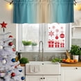 thumbnail image 5 of 2 Pack Valances for Window, Turquoise Ombre Short Curtains for Kitchen Bedroom Living Room, Modern Yellow Gradient Farmhouse Art Rod Pocket Small Window Treatment Valance Drapes 60 x 18 Inch, 5 of 8