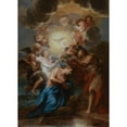 thumbnail image 2 of Antoine Coypel 14x18 Gold Ornate Wood Frame and Double Matted Museum Art Print Titled - The Baptism of Christ (circa 1690), 2 of 4