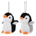 thumbnail image 1 of WORGEOUS 2 uds encantador pingüino Animal muñeco de peluche llavero de juguete llavero bolsa colgante juguetes de recuerdo de fiesta para niños niñas gris negro, 1 of 9