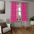 thumbnail image 2 of Ambesonne Hot Pink Grommet Curtain, Spring Flourish Bloom, 50" x 54", Hot Pink White Purple, 2 of 6