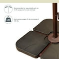 35lb Resin CrossArm Umbrella Base Weights, Ebony, Set of 4