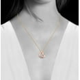 thumbnail image 2 of Samie Collection Open Heart Crystal Pendant Necklace with Swarovski Crystal in Rose Gold Plating, 16”+2”, 2 of 9