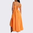 thumbnail image 6 of QUNYINEY Women's Dresses Sleeveless Casual Solid A-Line Dress Empire Waist Split Hem Square Neck Maxi Sundress, 6 of 7