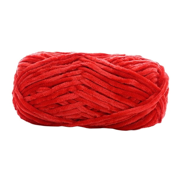 Hilo de lana gruesa para tejer a mano, hilo grueso para manualidades, tapete de punto, cojín Rojo
