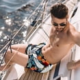 thumbnail image 2 of luoweisi Men's Beach Shorts Quick Dry Swim Trunks with Mesh Lining Peace Dove L, 2 of 5