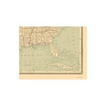 thumbnail image 2 of Historic State Map - United States - Cram 1889 - Vintage Wall Art, 2 of 4