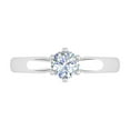 thumbnail image 3 of 1/2 Carat 6-Prong Set Diamond Solitaire Engagement Ring in 14K White Gold (Ring Size 5.25), 3 of 4