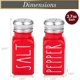 thumbnail image 5 of Salero y pimentero rojo, decoración de cocina roja de granja y accesorios para el hogar, restaurantes, bodas, bonito juego de coctelera roja de Navidad y tapa de acero inoxidable (rojo) Ormromra CZJJ-YX241-2, 5 of 6