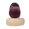 thumbnail image 3 of Peluca de Moda Pelo Corto Color con Raya Media Cabeza Bob Fibra QuíMica Seda de Alta Temperatura Peluca para Mujer Cubierta de Cabeza,D, 3 of 5