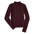 thumbnail image 2 of Aeropostale suéter acanalado LS para mujer, rojo, extragrande Aeropostale Pull-over, 2 of 2
