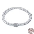thumbnail image 1 of Bracelet Silver 925 Original Snake Chain 17-20 Evil Eye Heart Star Zircon for Charms Beads Pendant Birthday Jewelry Making Gifts, 1 of 5