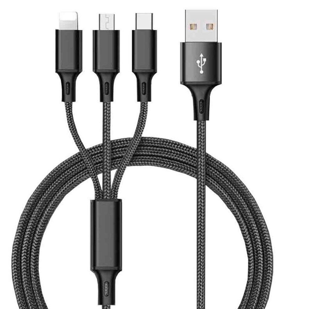 Celestial Dreams White Moon Starthe Square Three-in-One USB Cable is A Universal Interface Charging Cable Suitable for Various Mobile Phones and Tablets