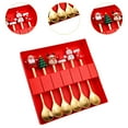thumbnail image 6 of jicheng 6 Pieces Christmas Cutlery Reusable Tableware for Restaurant Ice Cream Party C, 6 of 9