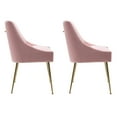 thumbnail image 4 of WestinTrends Carlo Modern Cureveback Accent Dining chair Set (Set of 2), Pink, 4 of 12