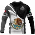 thumbnail image 4 of Sudadera con capucha de manga larga con estampado mexicano para hombre, ropa informal holgada de gran tamaño para uso diario, 4 of 5