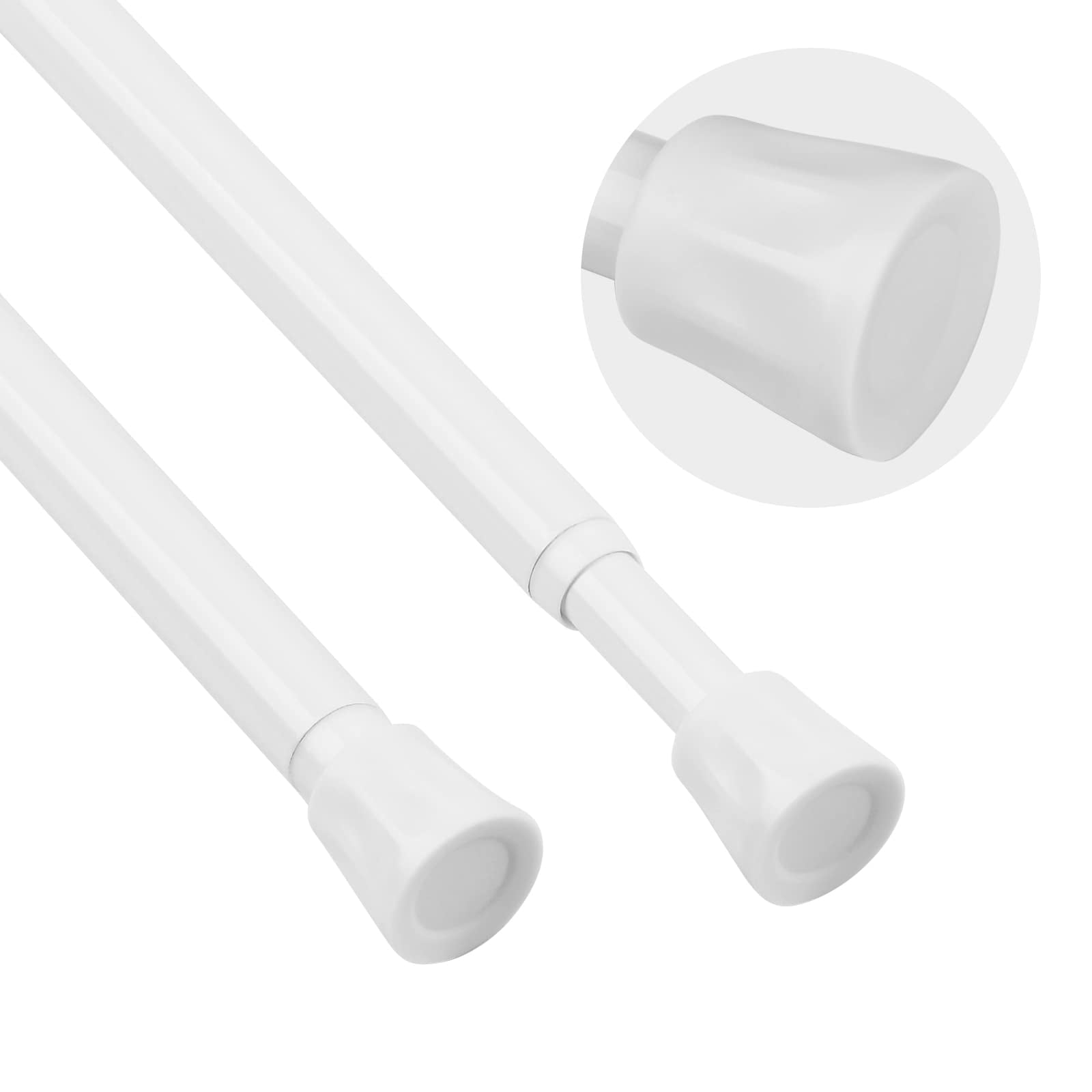 TYRON Spring Tension Curtain Rod 17 to 28 Inch, Adjustable Pressure