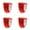 Red 4PCS, variant on 3.7*3.1'' Solar Light & Sound Alarm Motion with Sound Outdoor Motion Sensor Strobe Light Gunshot Sound Alarm Noise Maker Warning Lamp for Pasture, Farm, Yard, Barn, Home
