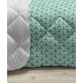 thumbnail image 3 of Leaves Down Alternative Comforter, Vibrant Illustration of Summer Leaves Scattered on Vivid Tone Backdrop, Microfiber Quilt for All Season, 5 Sizes, Apple Green Pale Yellow, by Ambesonne, 3 of 3