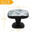 thumbnail image 4 of 4 Pcs Cabinet Handle Drawer Pulls Nature Leaves Knobs with Screws Square Furniture Office Cabinet Knob Decoration, 4 of 7
