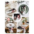 thumbnail image 3 of Black Snowman Christmas Cloth Napkins Set of 4 Reusable Dinner Napkins, Xmas Snowflake Birds Berry Winter Cocktail Napkin Washable Table Napkins for Wedding/Holiday Party/Baby Shower 20"x20", 3 of 7