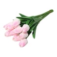 thumbnail image 1 of Ounissouiy 10 bolsas de tulipanes simulados flores brillantes y encantadoras para la decoración del hogar y la sala de estar llena de polvo de Type3 NO3, 1 of 6