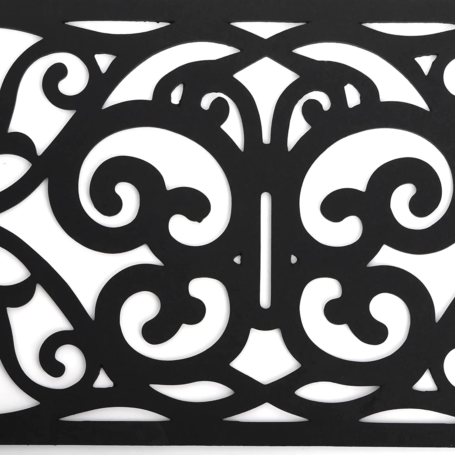 IEMIEBSHA 4 Pack Rubber Stair Mats, Non Slip Stair Treads Mat, Rubber Scroll Doormat for Outdoor, Indoor, Entrance, Stairs (29" x 9.5")