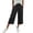 A532 Black, variant on Xdegoge Women's Denim Capris High Waisted Wide Leg Jeans Casual Cropped Denim Pants Elastic Waist Relaxed Fit Summer Comfy Trouser Long Denim Shorts with Pockets
