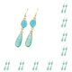 thumbnail image 2 of Minnieouse 1 par de pendientes colgantes con personalidad elegante, accesorios de joyería irregulares, gota de oreja de aleación portátil para Azul claro 10piezas, 2 of 6