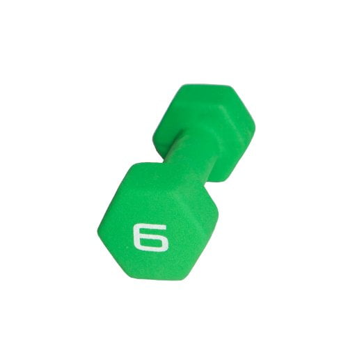 CAP Barbell Neoprene Dumbbell Weights 6 Pound Green Single