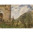 thumbnail image 2 of Rudolf von Alt 24x18 Black Ornate Framed Double Matted Museum Art Print Titled: The Cemetery in Gastein (1889), 2 of 5