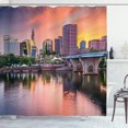 thumbnail image 1 of Ambesonne United States Shower Curtain, Hartford Evening, 69"Wx70"L, Multicolor, 1 of 3