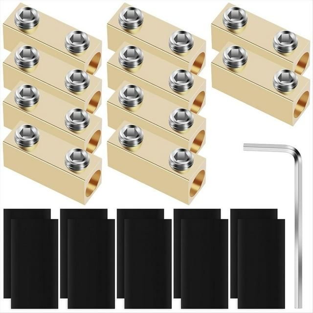 Kit de Tuercas de Conector de Cable de 10 Piezas, Conector de Cableado de Empalme de Cobre 60A, Terminal de Conexión de Cable de Circuito Impermeable