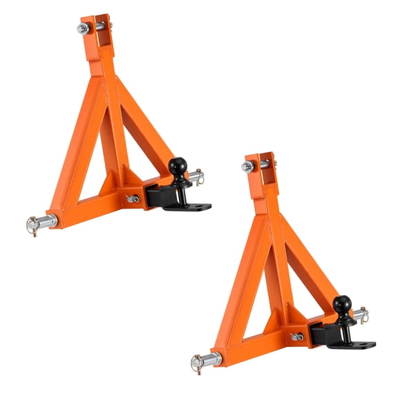 KFFKFF 3-Point Trailer Hitch with 2" Receiver, Quick Hitch Attachment with Trailer Ball, Tractor Tow Drawbar Adapter, Compatible with Category 1 Tractors