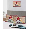 thumbnail image 4 of Red Gnomes Queen Pillow Cases Set of 2 - Microfiber Bed Throw Pillow Covers, Spring Daisy Wildflowers Farmhouse Wooden Plank Decorative Lumbar Pillow Cover with Envelope Closure for Sofa 20"x30", 4 of 6